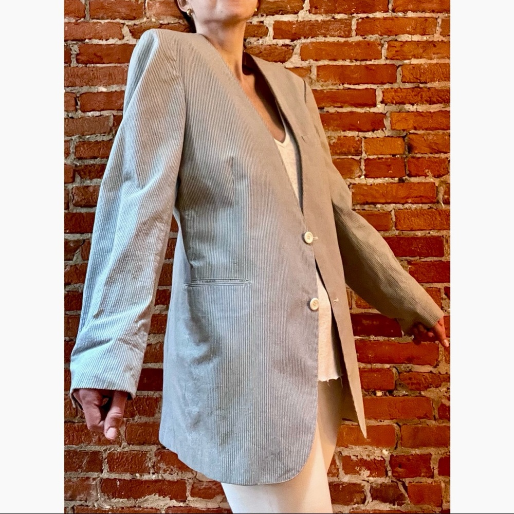 Vintage Seersucker Blazer